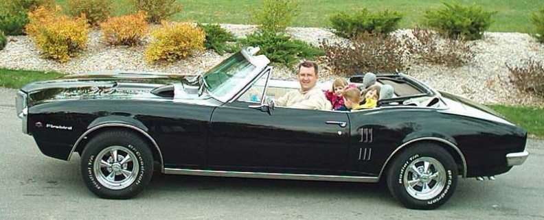 1967 Black Pontiac Firebird 326 Convertible
