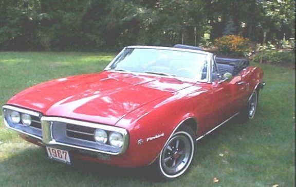 1967 Red Pontiac Firebird 326 Convertible 3