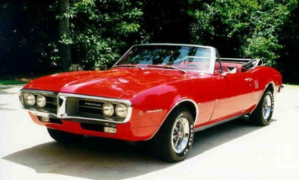 1967 Red Pontiac Firebird 400 Convertible 3