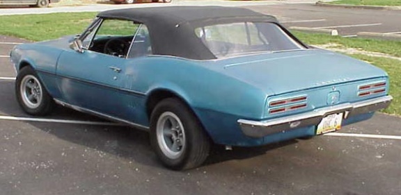 1967 Tyrol Blue Pontiac Firebird OHC 6 Sprint Convertible