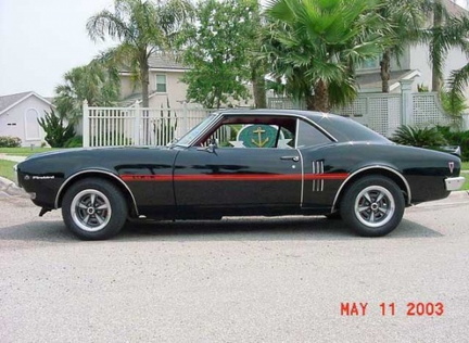 1968 Black Pontiac Firebird 350 H O Coupe