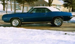 1969 Blue Pontiac Firebird 350 H O Coupe 2