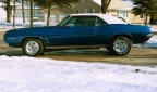 1969 Blue Pontiac Firebird 350 H O Coupe 2