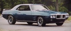 1969 Blue Pontiac Firebird 350 H O Coupe 3